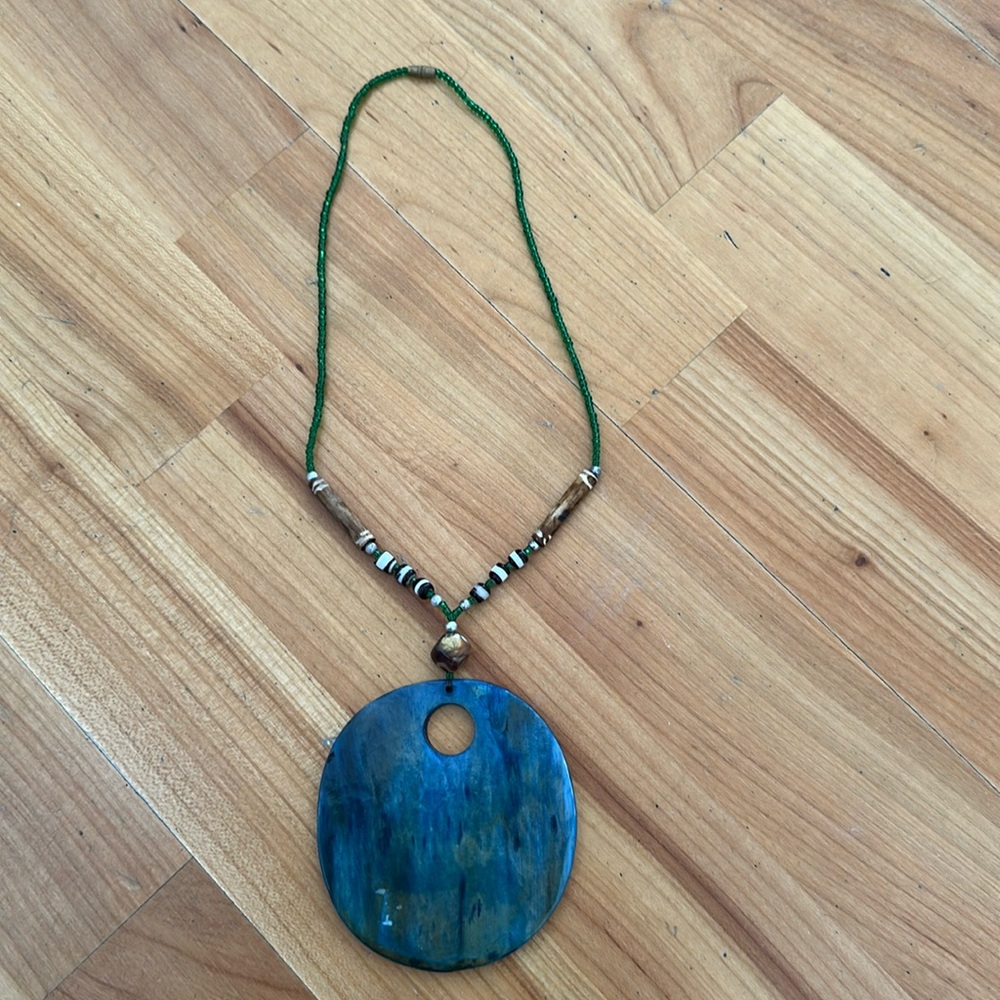 Artful pendant necklace made in Ethiopia.